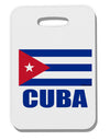 Cuba Flag Cuban Pride Thick Plastic Luggage Tag by TooLoud-Luggage Tag-TooLoud-White-One Size-Davson Sales