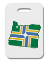 Portland Oregon Flag Thick Plastic Luggage Tag-Luggage Tag-TooLoud-White-One Size-Davson Sales