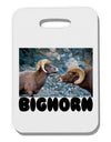 Two Bighorn Rams Text Thick Plastic Luggage Tag-Luggage Tag-TooLoud-White-One Size-Davson Sales