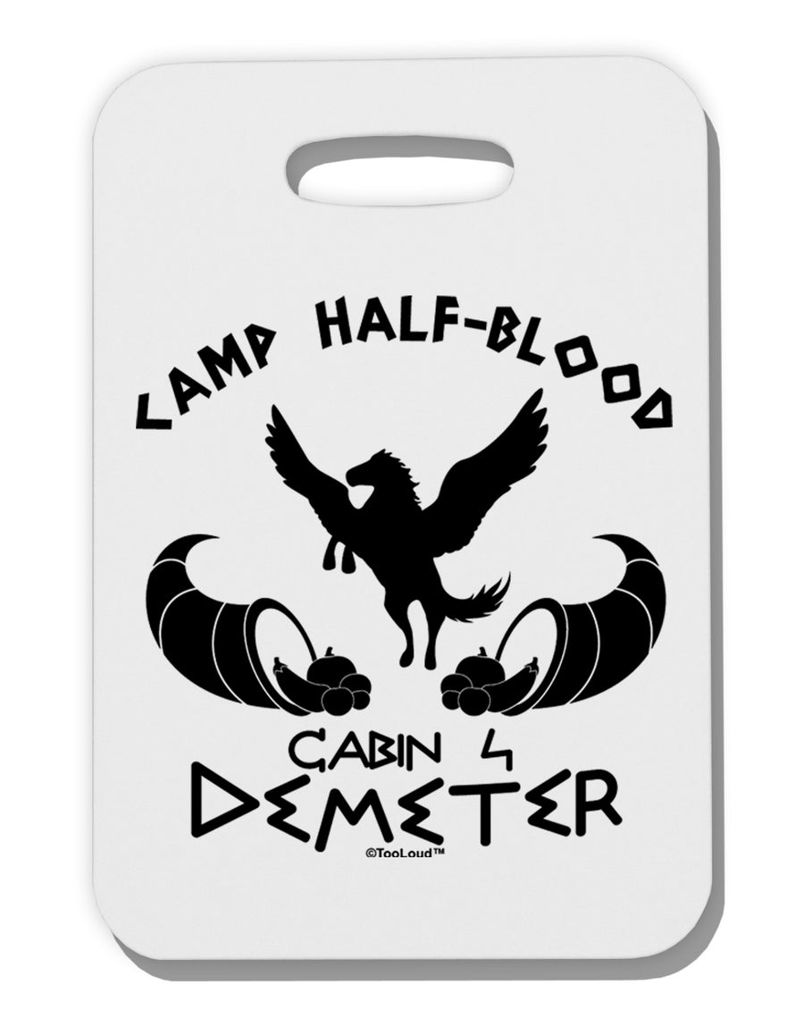 Cabin 4 Demeter Camp Half Blood Thick Plastic Luggage Tag-Luggage Tag-TooLoud-White-One Size-Davson Sales