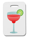 Red Margarita with Lime - Cinco de Mayo Thick Plastic Luggage Tag by TooLoud-Luggage Tag-TooLoud-White-One Size-Davson Sales