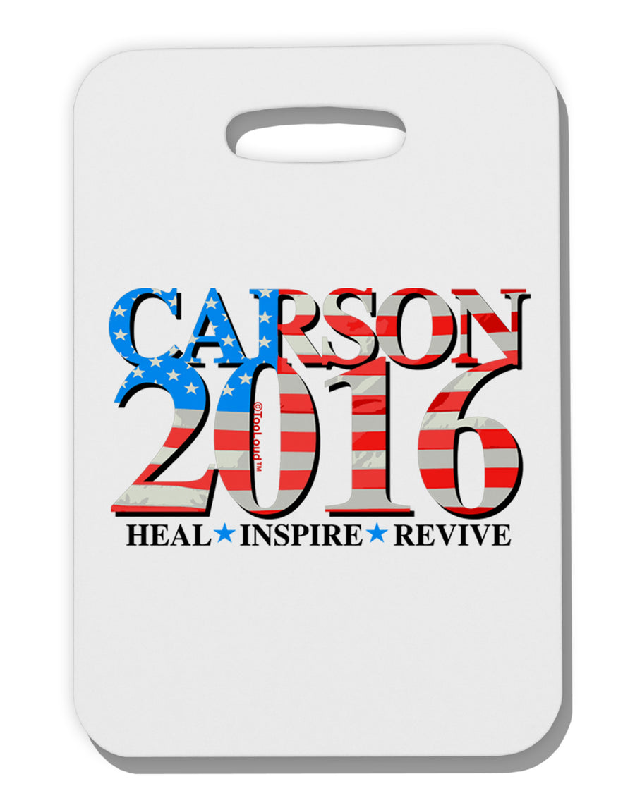 Carson Flag Slogan Thick Plastic Luggage Tag-Luggage Tag-TooLoud-White-One Size-Davson Sales