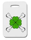 Clover and Crossbones Thick Plastic Luggage Tag by TooLoud-Luggage Tag-TooLoud-White-One Size-Davson Sales