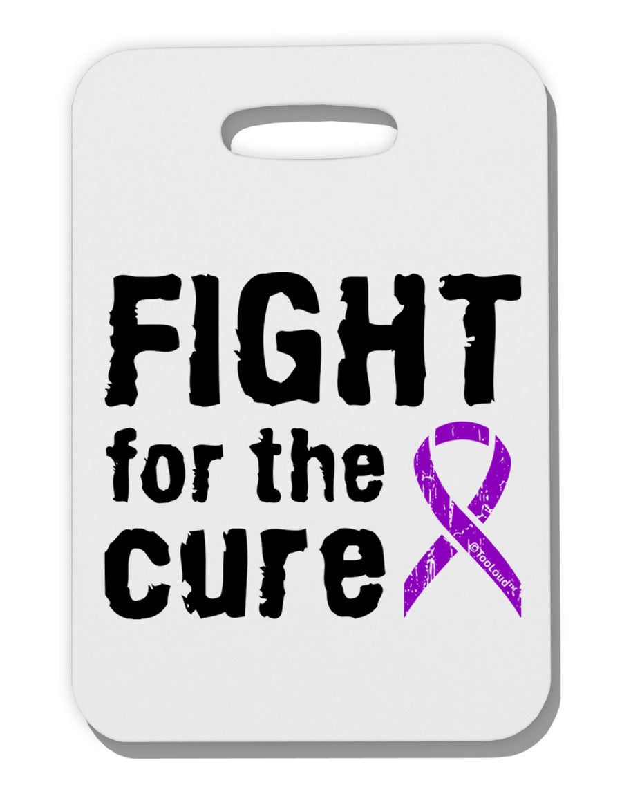 Fight for the Cure - Purple Ribbon Epilepsy Thick Plastic Luggage Tag-Luggage Tag-TooLoud-White-One Size-Davson Sales