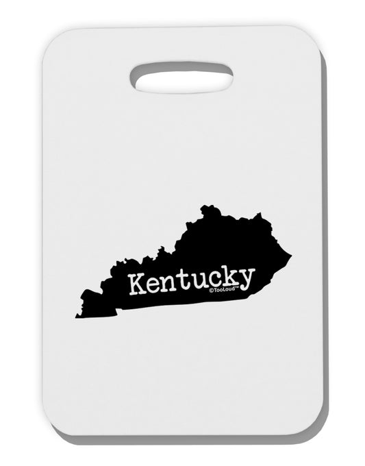 Kentucky - United States Shape Thick Plastic Luggage Tag-Luggage Tag-TooLoud-White-One Size-Davson Sales