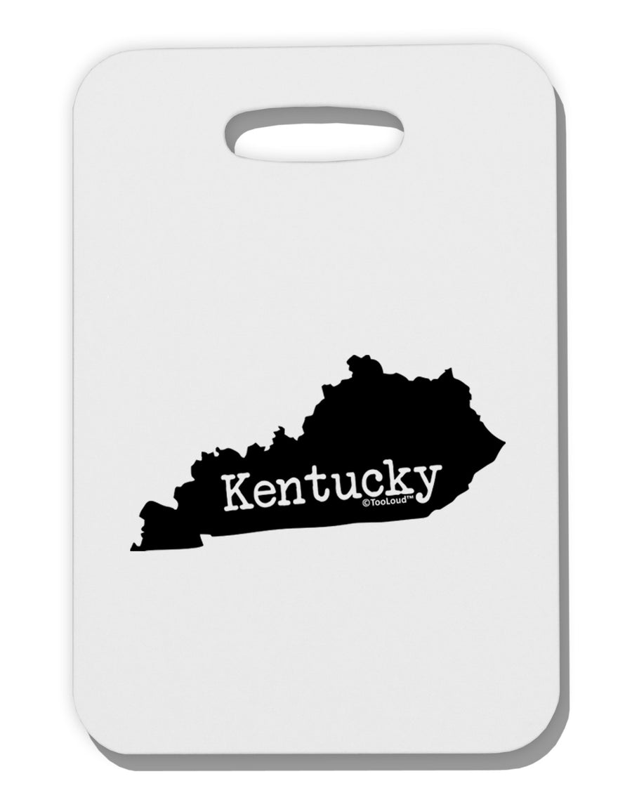 Kentucky - United States Shape Thick Plastic Luggage Tag-Luggage Tag-TooLoud-White-One Size-Davson Sales