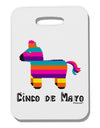 Colorful Pinata Design - Cinco de Mayo Thick Plastic Luggage Tag by TooLoud-Luggage Tag-TooLoud-White-One Size-Davson Sales