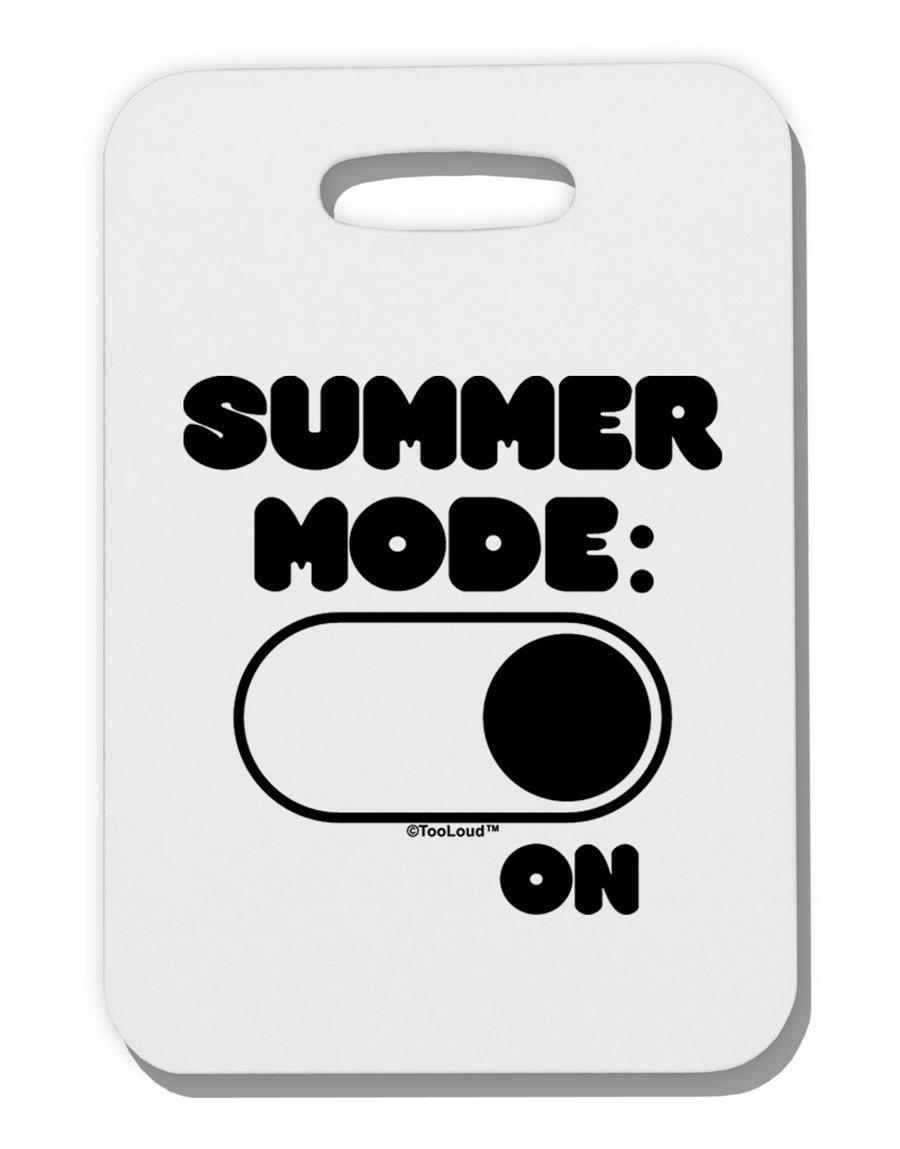 Summer Mode On Thick Plastic Luggage Tag by TooLoud-Luggage Tag-TooLoud-White-One Size-Davson Sales