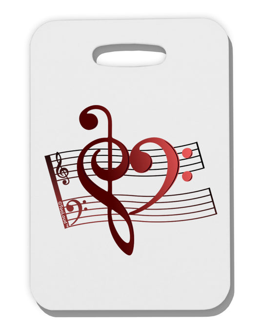 Heart Sheet Music Thick Plastic Luggage Tag-Luggage Tag-TooLoud-White-One Size-Davson Sales