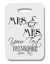 Personalized Mrs and Mrs -Name- Established -Date- Design Thick Plastic Luggage Tag-Luggage Tag-TooLoud-White-One Size-Davson Sales