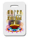 Happy Diwali - Rangoli and Diya Thick Plastic Luggage Tag by-Luggage Tag-TooLoud-White-One Size-Davson Sales