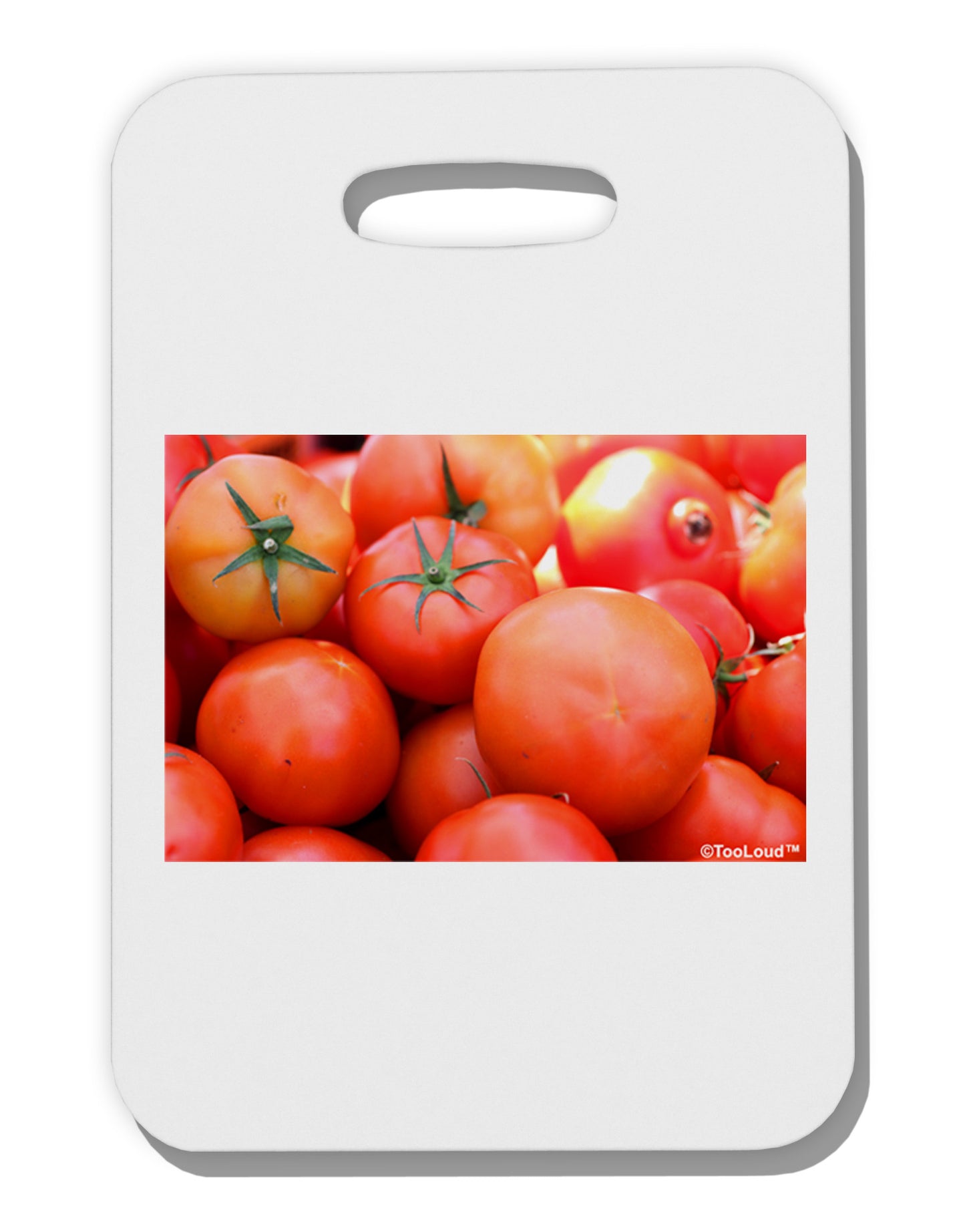 Buy Local Produce Tomatoes Thick Plastic Luggage Tag-Luggage Tag-TooLoud-White-One Size-Davson Sales