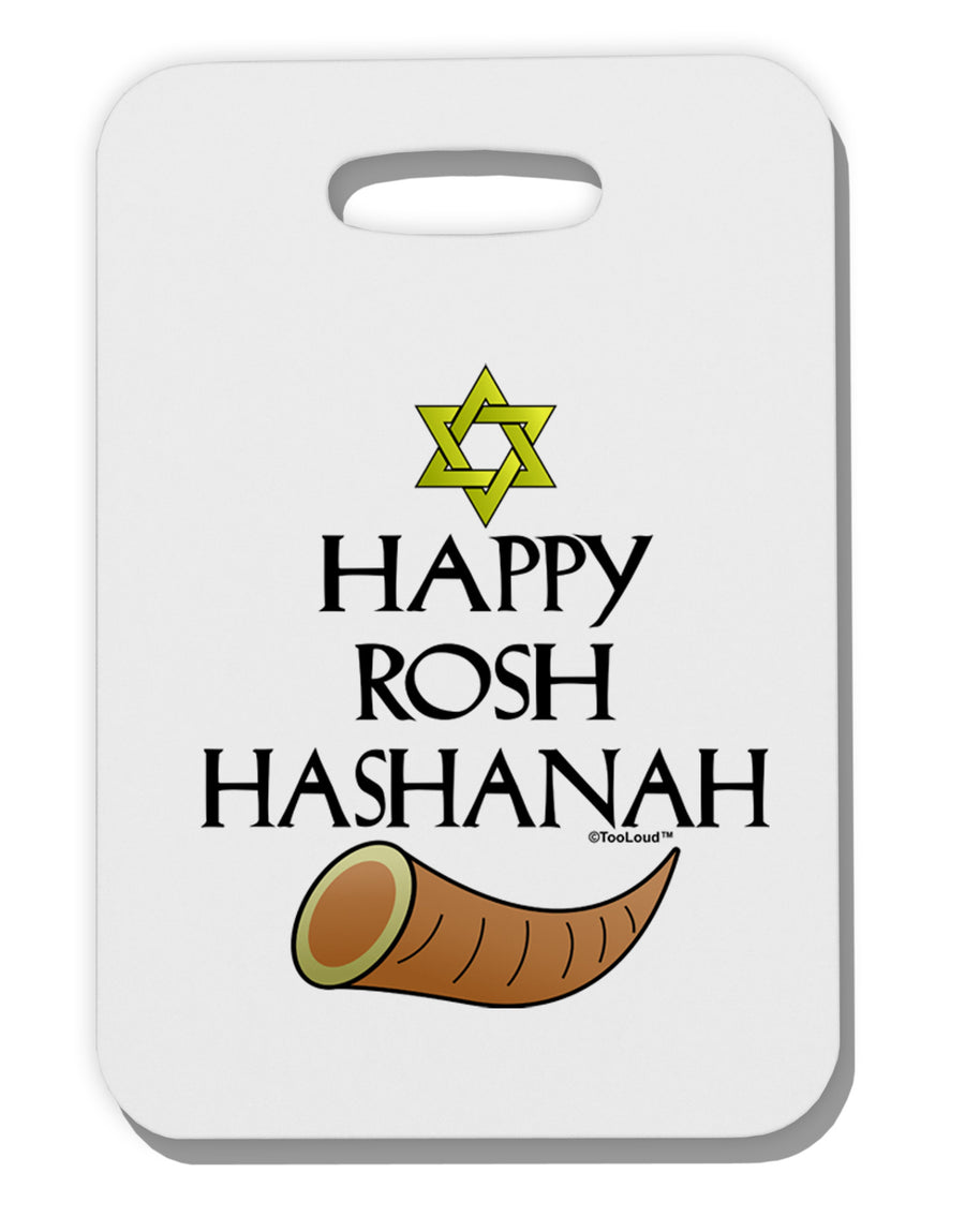 Happy Rosh Hashanah Thick Plastic Luggage Tag by TooLoud-Luggage Tag-TooLoud-White-One Size-Davson Sales