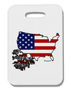 American Roots Design - American Flag Thick Plastic Luggage Tag by TooLoud-Luggage Tag-TooLoud-White-One Size-Davson Sales