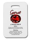 Birthstone Garnet Thick Plastic Luggage Tag-Luggage Tag-TooLoud-One Size-Davson Sales