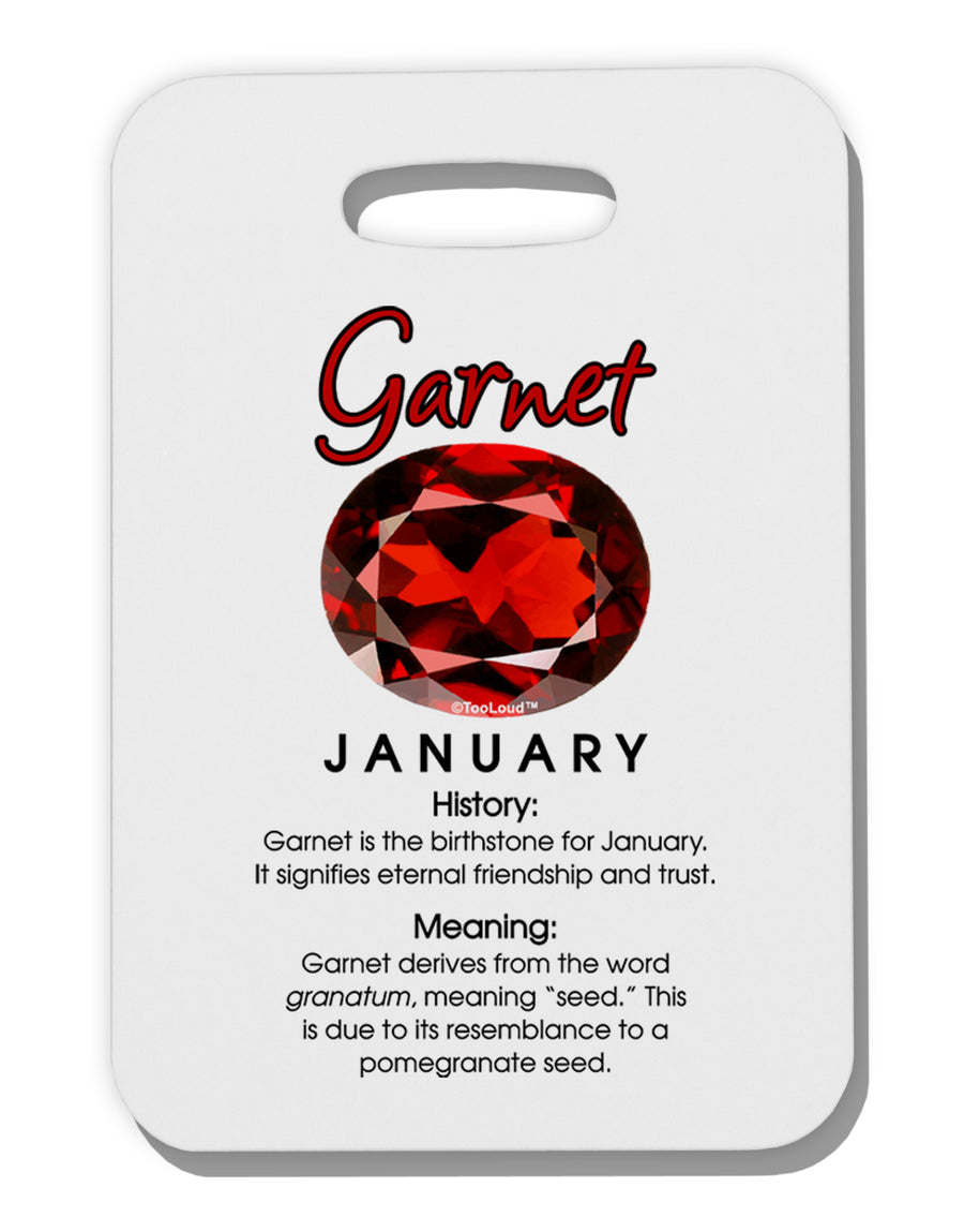 Birthstone Garnet Thick Plastic Luggage Tag-Luggage Tag-TooLoud-One Size-Davson Sales