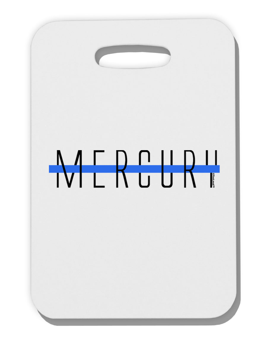 Planet Mercury Text Only Thick Plastic Luggage Tag-Luggage Tag-TooLoud-White-One Size-Davson Sales