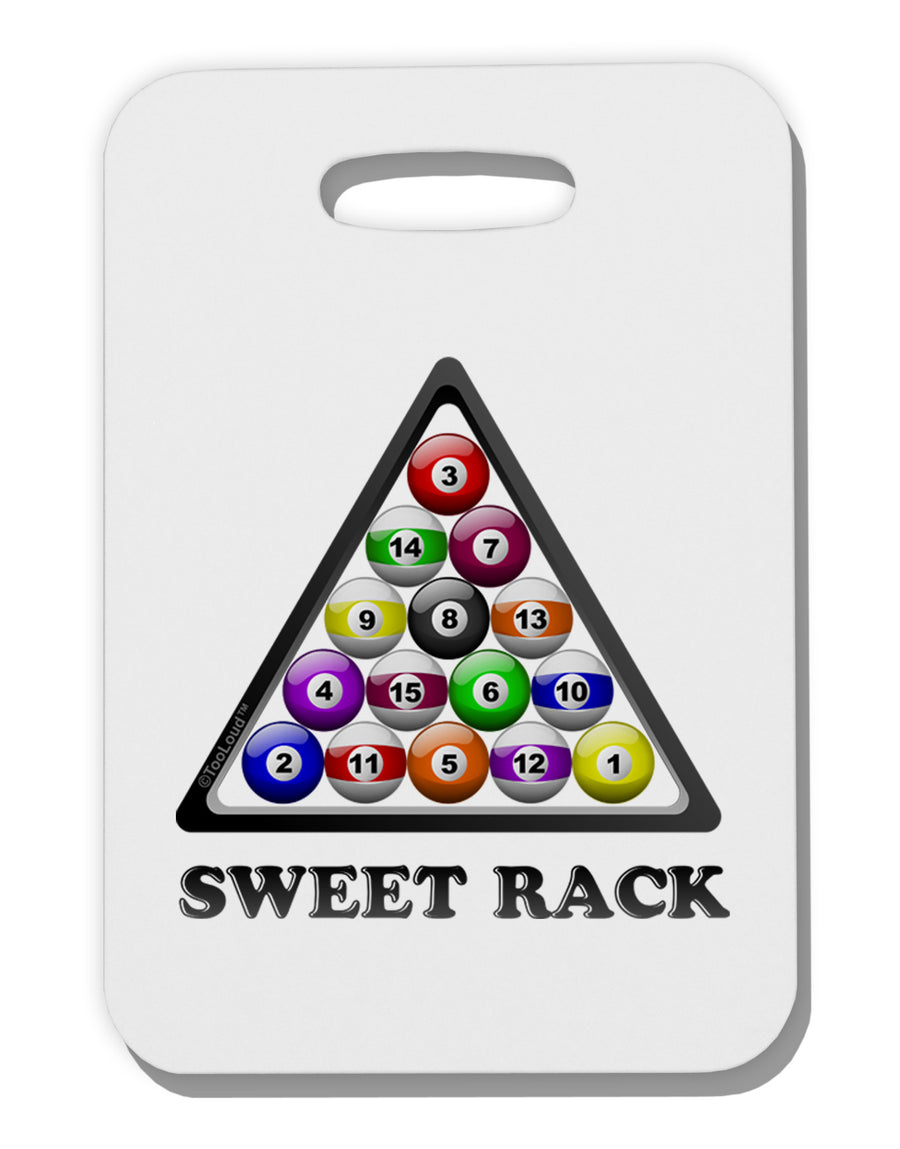 Sweet Rack - Pool Thick Plastic Luggage Tag-Luggage Tag-TooLoud-White-One Size-Davson Sales