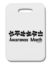 Autism Awareness Month - Puzzle Pieces Thick Plastic Luggage Tag by TooLoud-Luggage Tag-TooLoud-White-One Size-Davson Sales