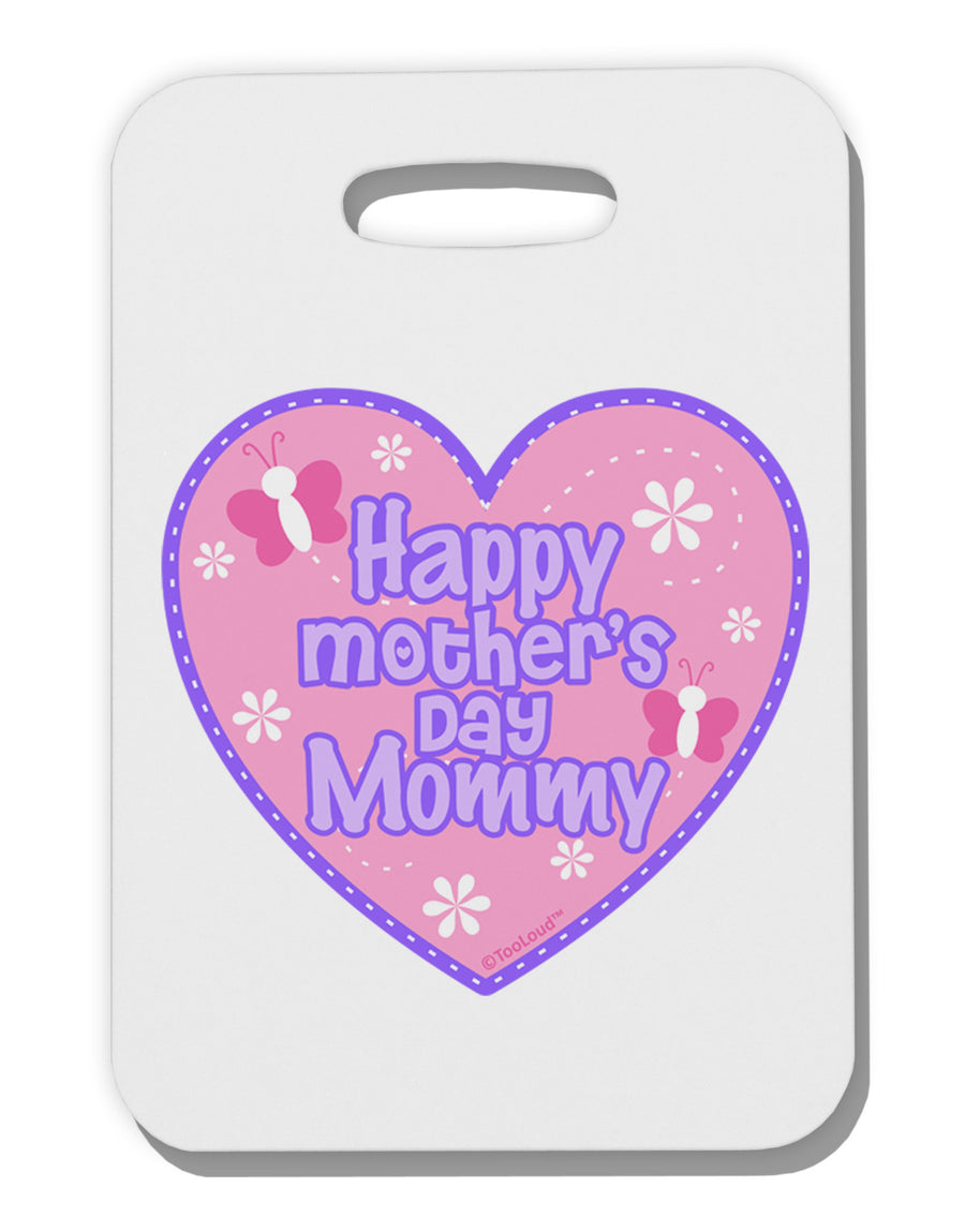 Happy Mother's Day Mommy - Pink Thick Plastic Luggage Tag by TooLoud-Luggage Tag-TooLoud-White-One Size-Davson Sales