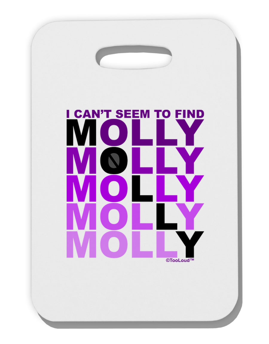 Find Molly Purple Thick Plastic Luggage Tag-Luggage Tag-TooLoud-White-One Size-Davson Sales