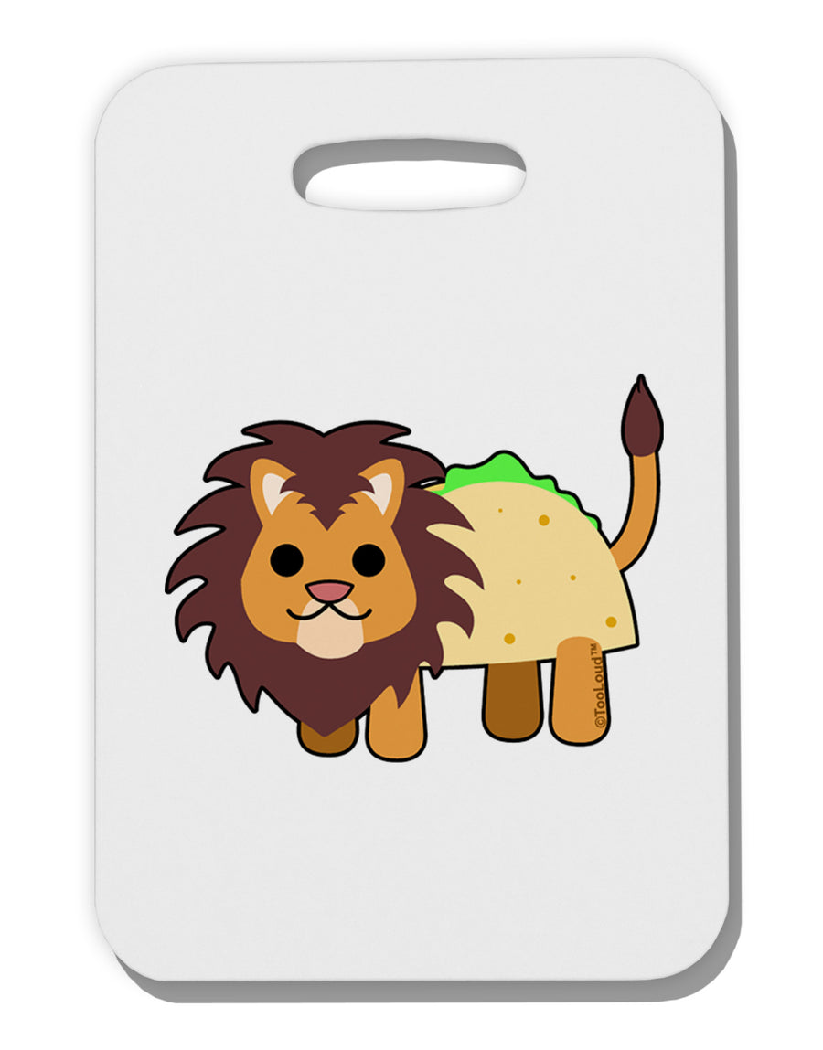 Cute Taco Lion Thick Plastic Luggage Tag-Luggage Tag-TooLoud-White-One Size-Davson Sales