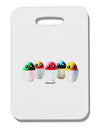 Kawaii Easter Eggs - No Text Thick Plastic Luggage Tag by TooLoud-Luggage Tag-TooLoud-White-One Size-Davson Sales