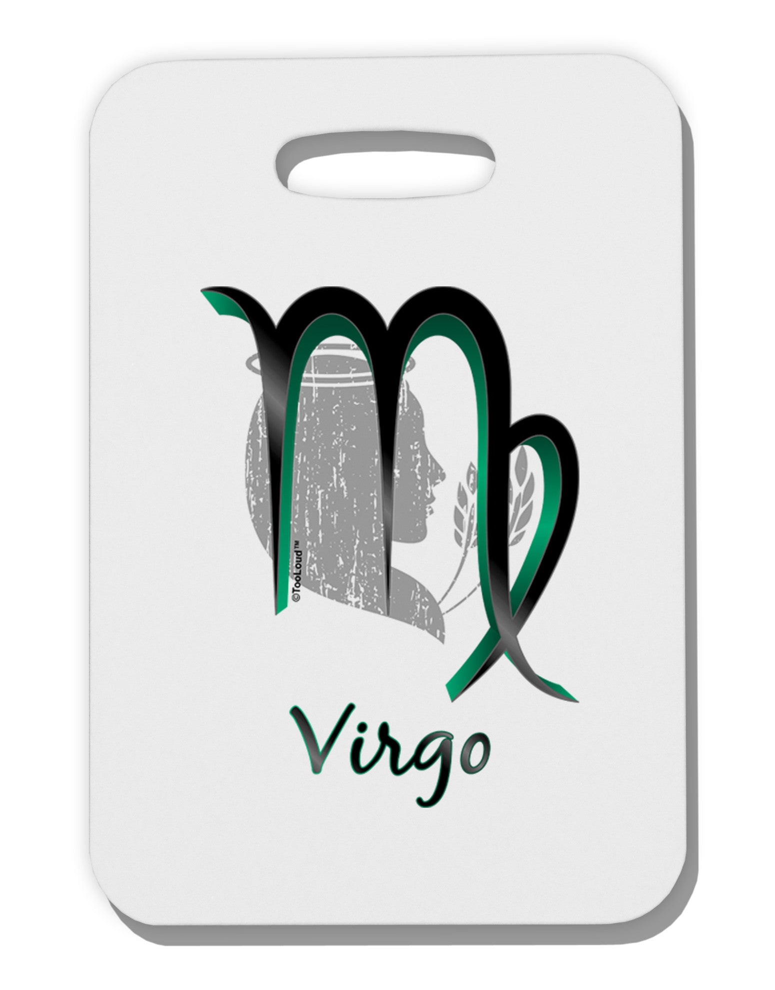 Virgo Symbol Thick Plastic Luggage Tag-Luggage Tag-TooLoud-White-One Size-Davson Sales