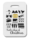 12 Days of Christmas Text Color Thick Plastic Luggage Tag-Luggage Tag-TooLoud-White-One Size-Davson Sales