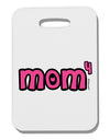 Mom to the Fourth Power - Cute Mom of 4 Design Thick Plastic Luggage Tag by TooLoud-Luggage Tag-TooLoud-White-One Size-Davson Sales