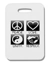 PLUR Squares BnW Thick Plastic Luggage Tag-Luggage Tag-TooLoud-White-One Size-Davson Sales