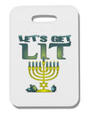 Let's Get Lit Menorah Thick Plastic Luggage Tag-Luggage Tag-TooLoud-White-One Size-Davson Sales