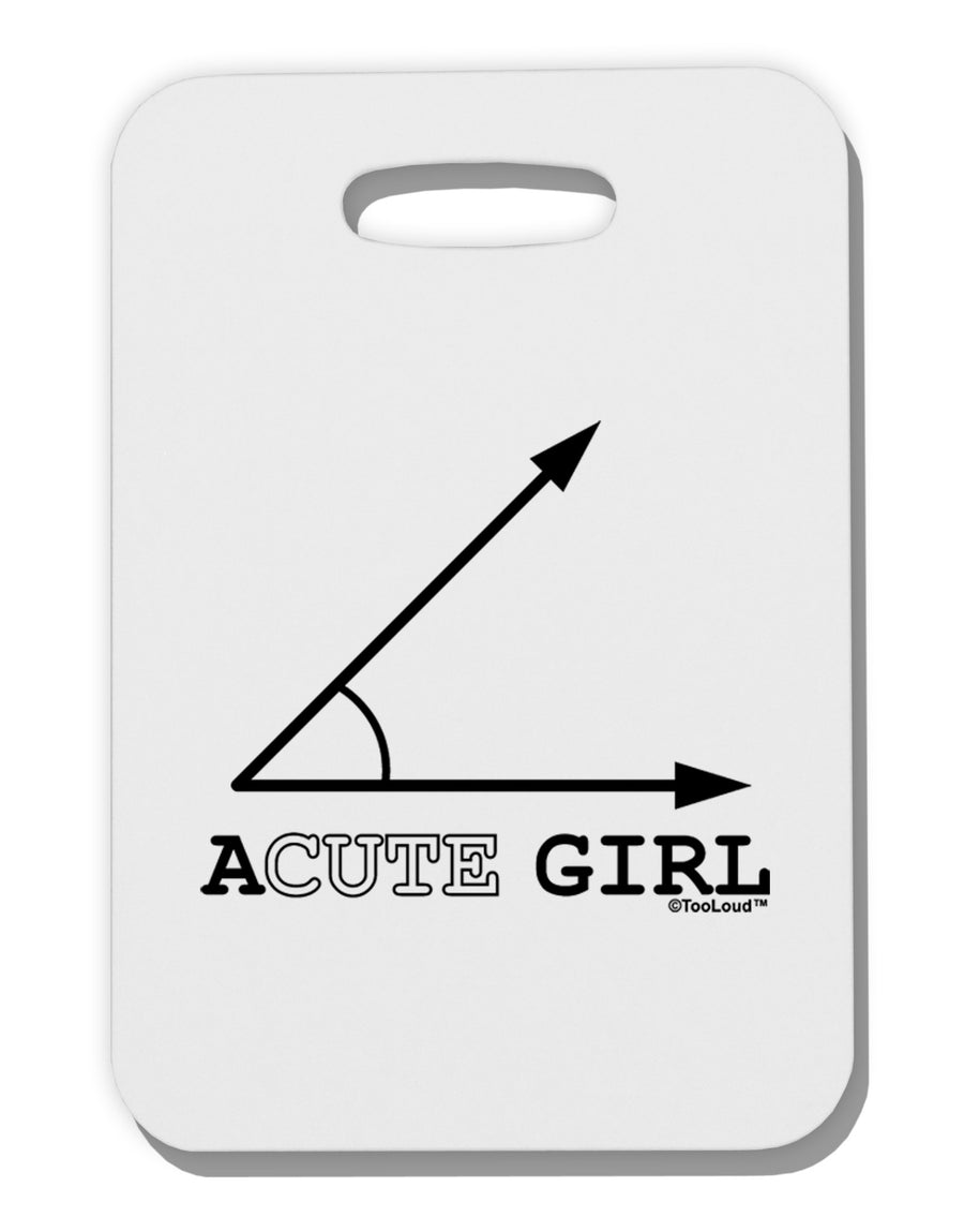 Acute Girl Thick Plastic Luggage Tag-Luggage Tag-TooLoud-White-One Size-Davson Sales