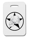 White Skull With Star Thick Plastic Luggage Tag by TooLoud-Luggage Tag-TooLoud-White-One Size-Davson Sales