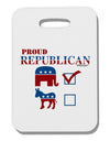 Proud Republican Checkmark Thick Plastic Luggage Tag-Luggage Tag-TooLoud-White-One Size-Davson Sales