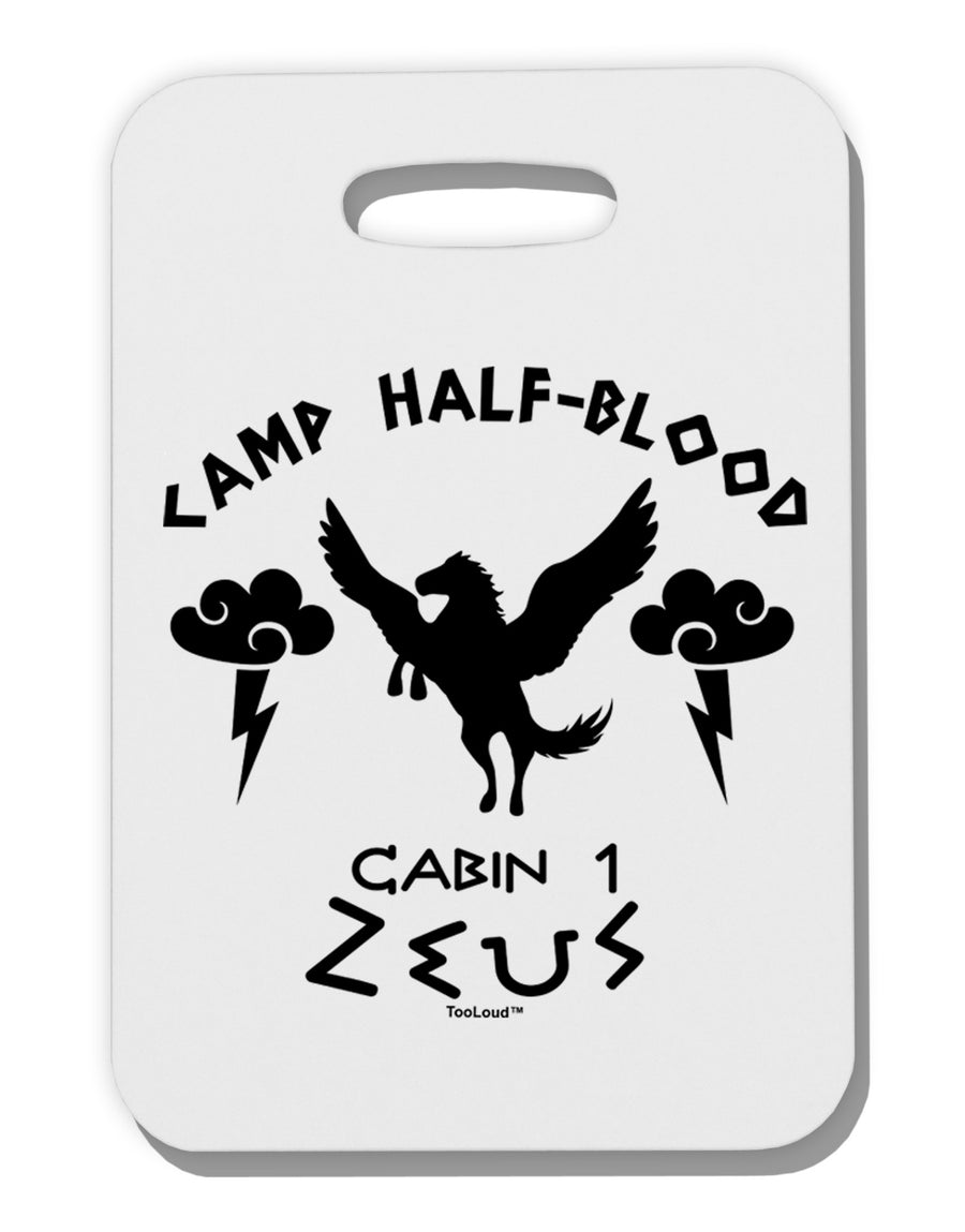 Camp Half Blood Cabin 1 Zeus Thick Plastic Luggage Tag by-Luggage Tag-TooLoud-White-One Size-Davson Sales