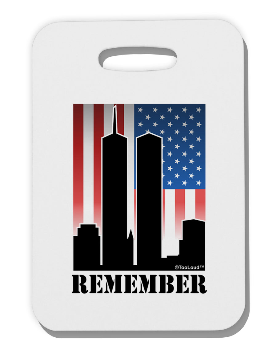 Twin Towers Remember Thick Plastic Luggage Tag-Luggage Tag-TooLoud-White-One Size-Davson Sales