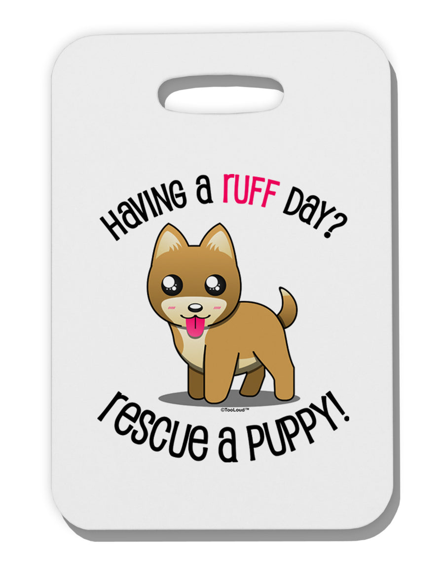 Rescue A Puppy Thick Plastic Luggage Tag-Luggage Tag-TooLoud-White-One Size-Davson Sales