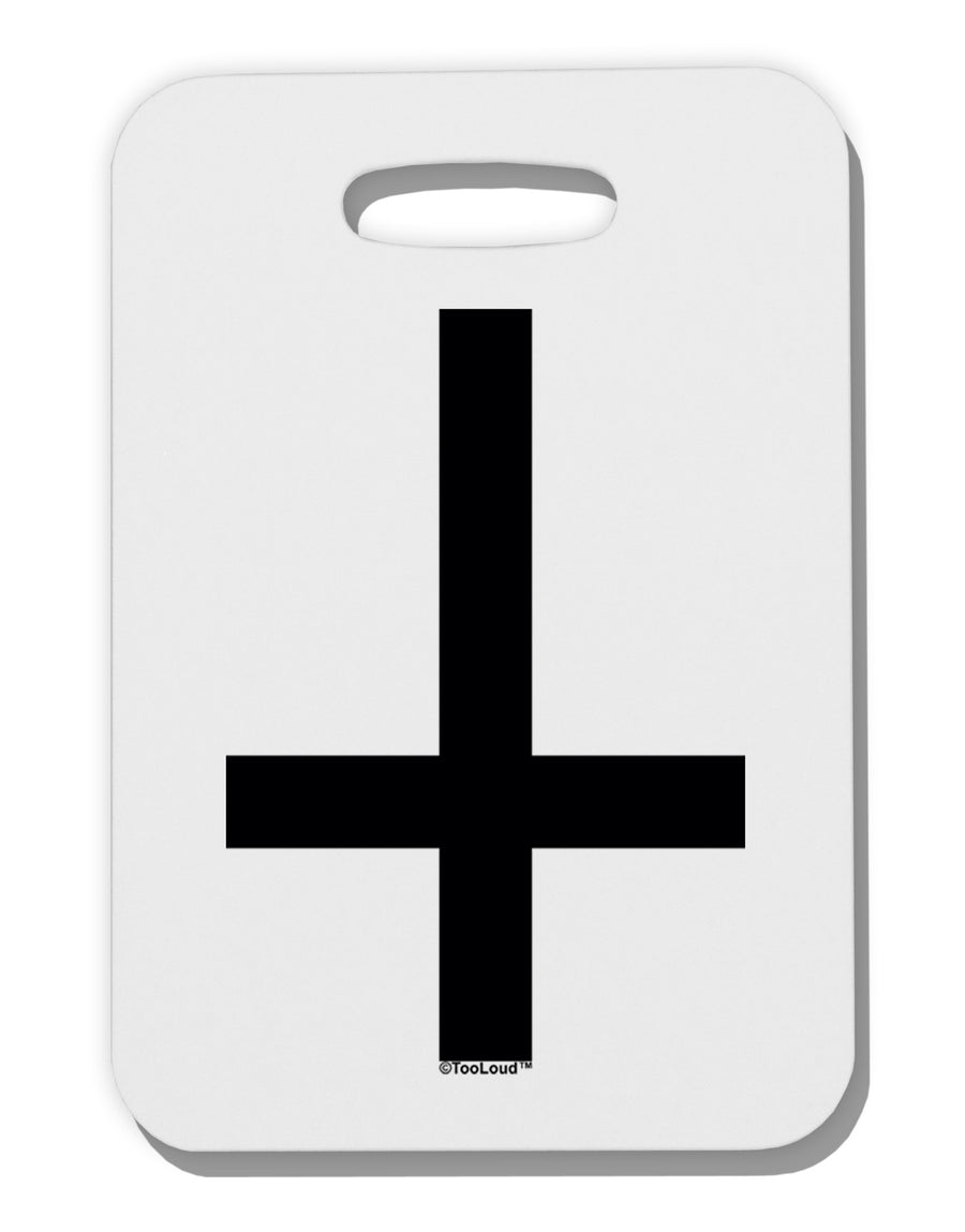 Inverted Cross Thick Plastic Luggage Tag-Luggage Tag-TooLoud-White-One Size-Davson Sales