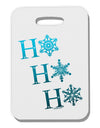 Ho Ho Ho Snowflakes Thick Plastic Luggage Tag-Luggage Tag-TooLoud-White-One Size-Davson Sales