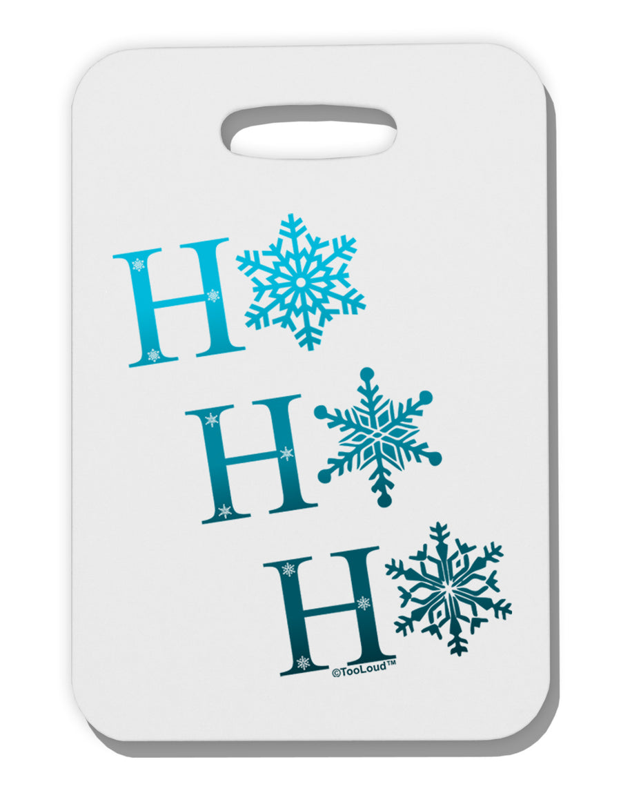 Ho Ho Ho Snowflakes Thick Plastic Luggage Tag-Luggage Tag-TooLoud-White-One Size-Davson Sales