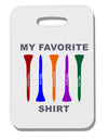 My Favorite Tee Shirt Thick Plastic Luggage Tag by TooLoud-Luggage Tag-TooLoud-White-One Size-Davson Sales