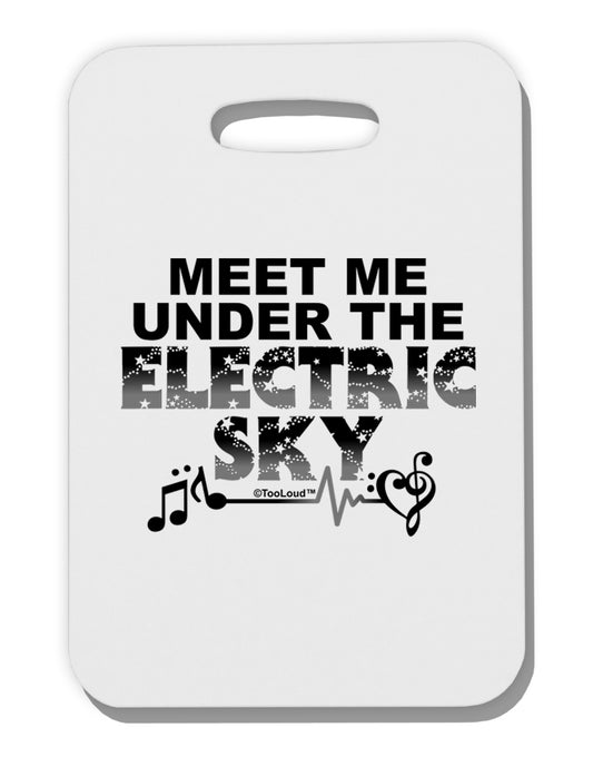 Electric Sky BnW Thick Plastic Luggage Tag-Luggage Tag-TooLoud-White-One Size-Davson Sales