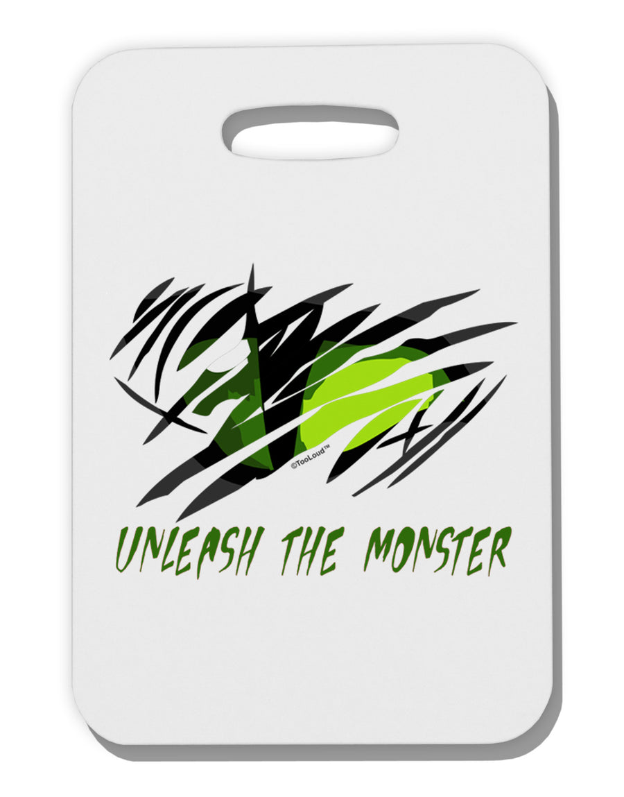 Unleash The Monster Thick Plastic Luggage Tag-Luggage Tag-TooLoud-White-One Size-Davson Sales