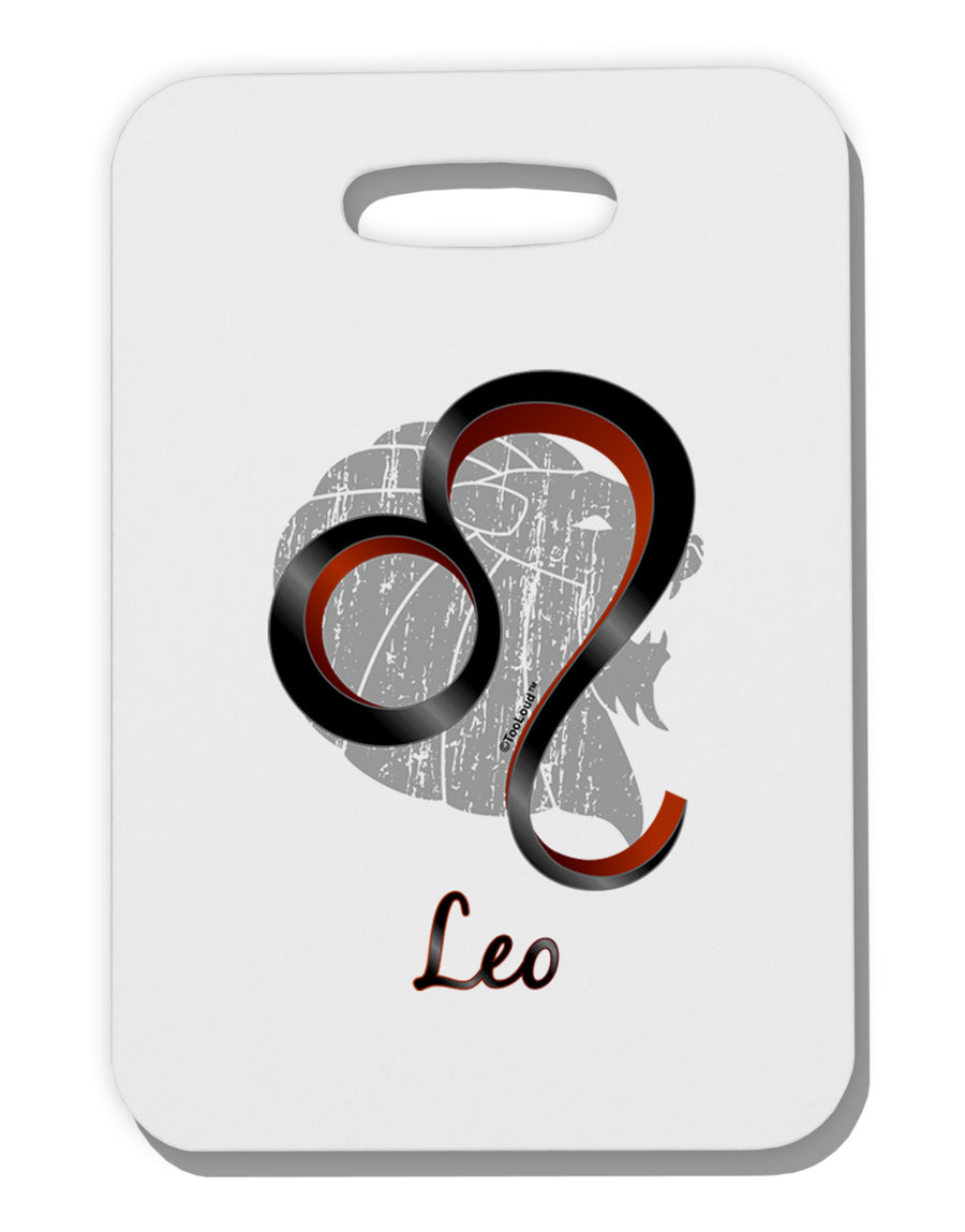 Leo Symbol Thick Plastic Luggage Tag-Luggage Tag-TooLoud-White-One Size-Davson Sales