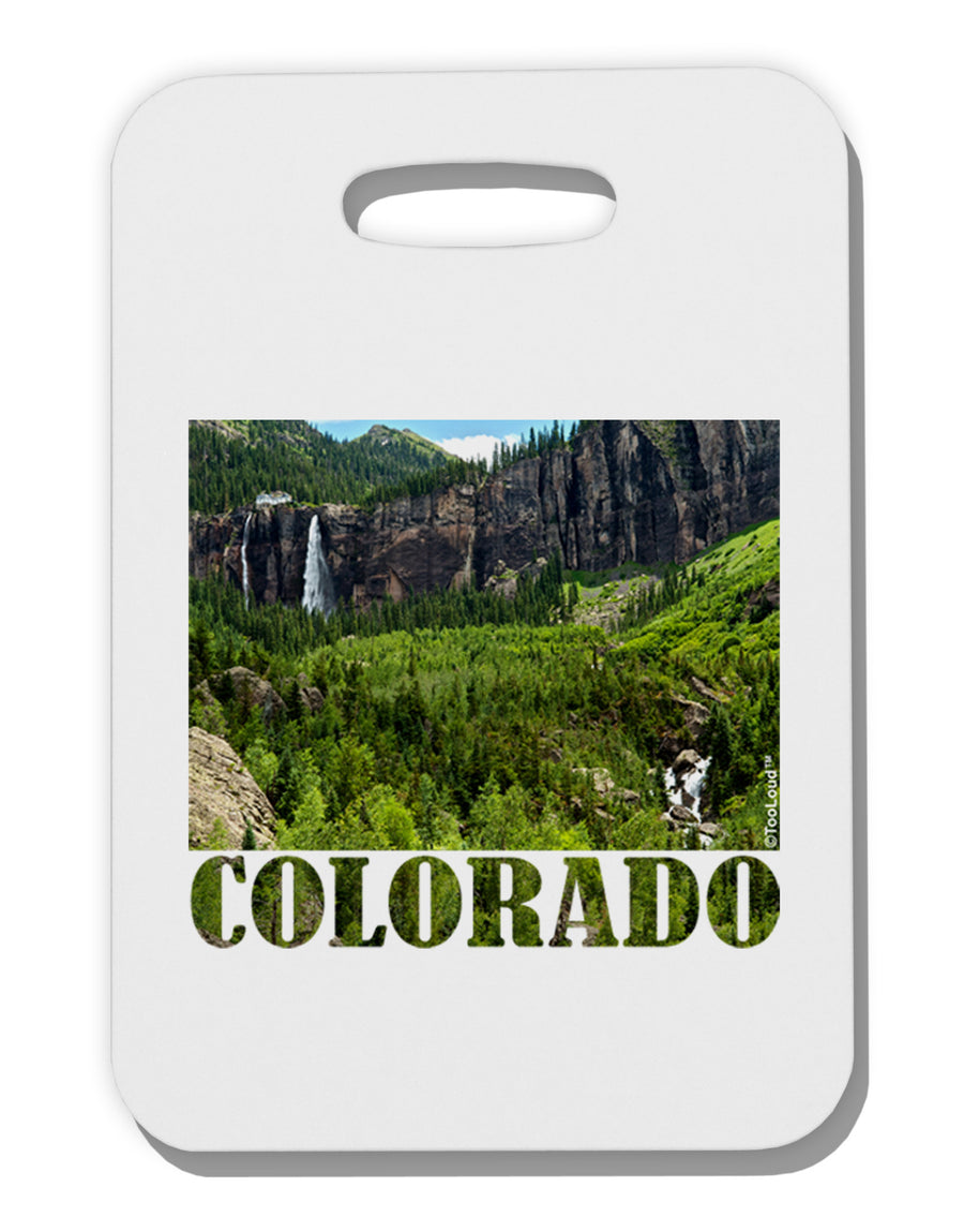 Beautiful Cliffs Colorado Thick Plastic Luggage Tag by-Luggage Tag-TooLoud-White-One Size-Davson Sales