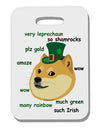 St Patricks Day Leprechaun Doge Thick Plastic Luggage Tag-Luggage Tag-TooLoud-White-One Size-Davson Sales