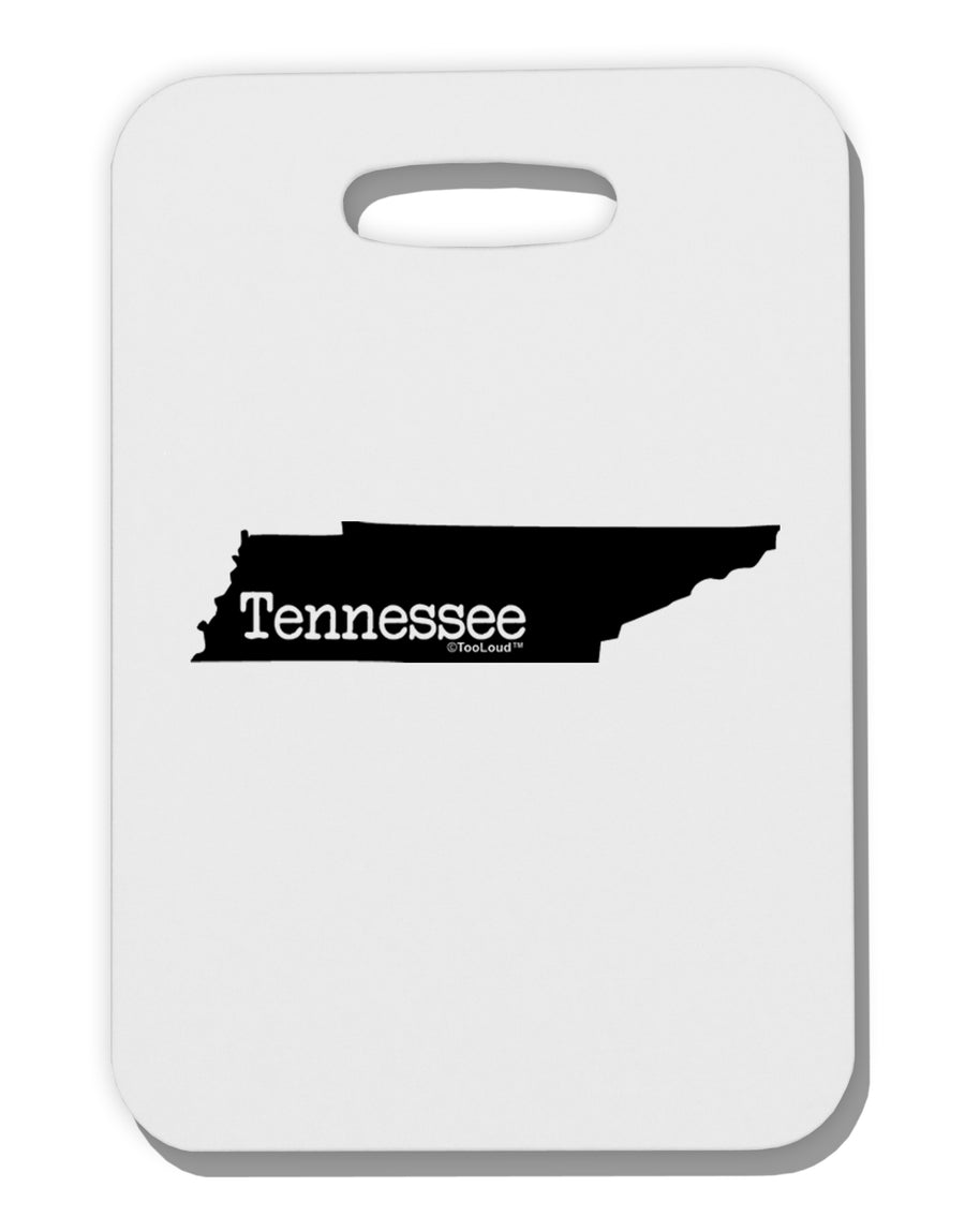 Tennessee - United States Shape Thick Plastic Luggage Tag by TooLoud-Luggage Tag-TooLoud-White-One Size-Davson Sales