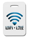 Wifi Equals Love Thick Plastic Luggage Tag-Luggage Tag-TooLoud-White-One Size-Davson Sales