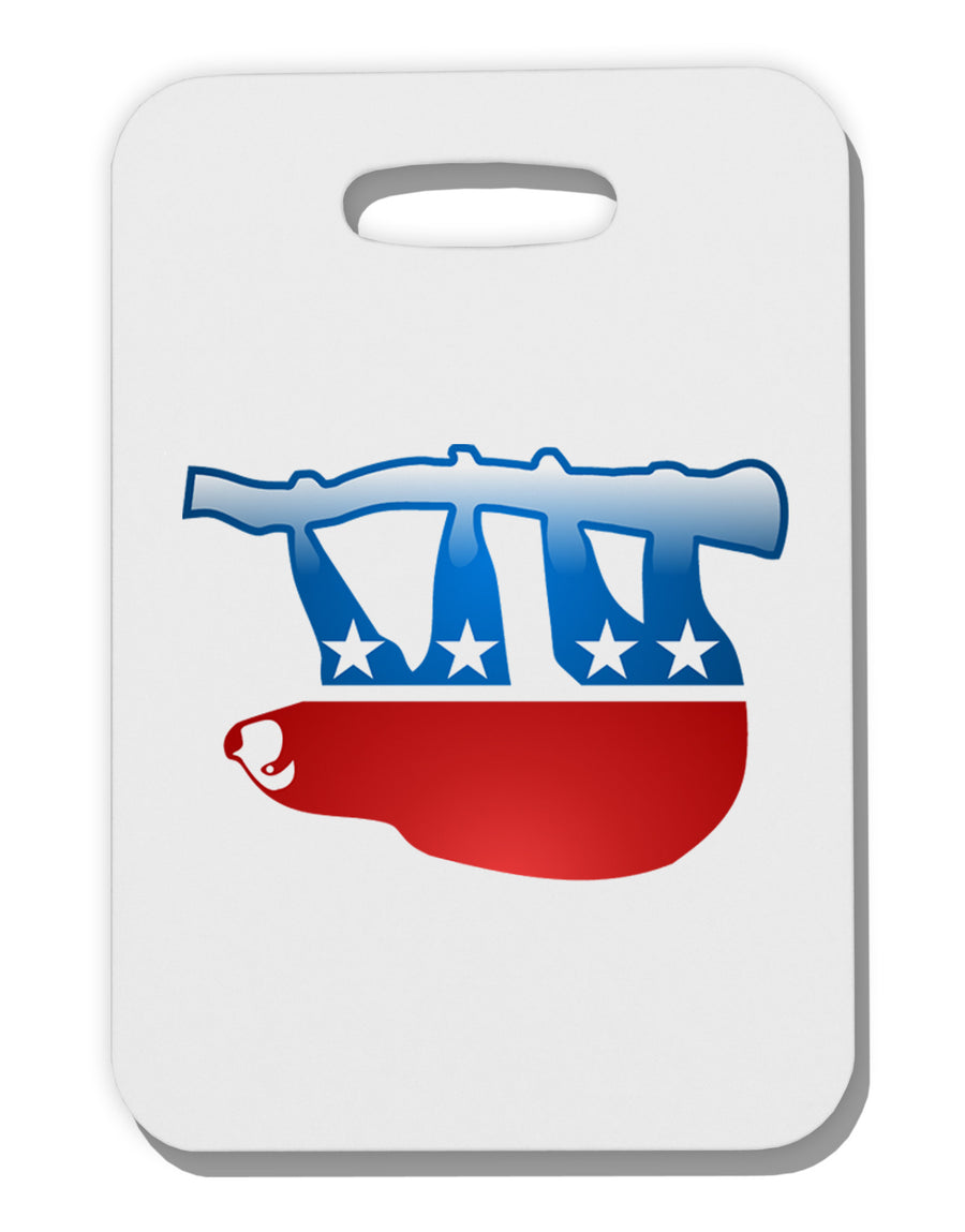 Sloth Political Party Symbol Thick Plastic Luggage Tag-Luggage Tag-TooLoud-White-One Size-Davson Sales